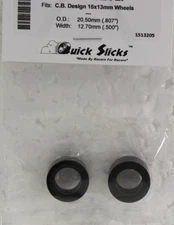 QuickSlicks CB72XF Silicone Tires for 15x13mm Aluminum Wheel 1/32 Slot Car Part