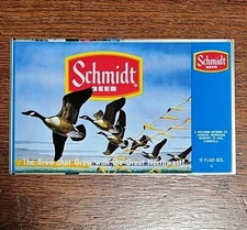 Schmidt Beer Ducks Scene Flat Metal Advertising Sheet Sign Unrolled
