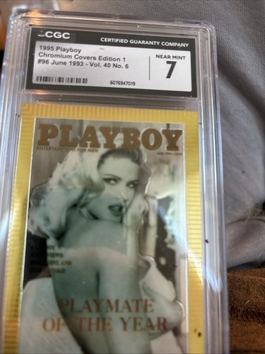 1995 Playboy Chromium Cover Cards June 1993 Anna Nicole Smith #96 CGC 7 NM