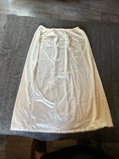 Vintage Lingerie Ivory Half Slip Skirt Warner's Perfect Measure 31  Lace Xl