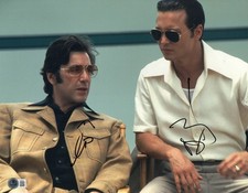 JOHNNY DEPP AL PACINO SIGNED AUTOGRAPH DONNIE BRASCO  11X14 PHOTO BAS BECKETT
