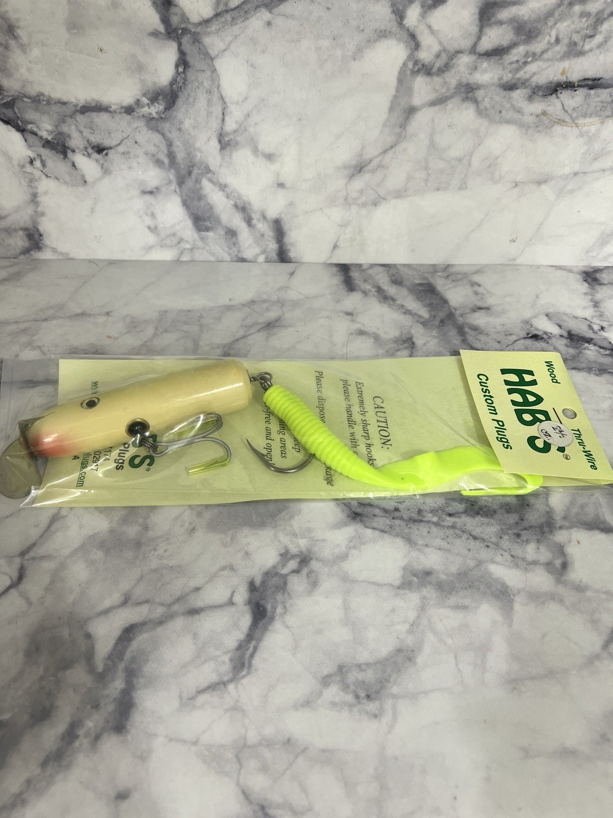 Hab’s Wood Thru-Wire Custom Plugs Yellow Color - Image 2