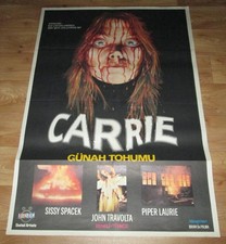 Brian De Palma CARRIE Sissy Spacek HORROR 1976 Original Turkish Movie Poster