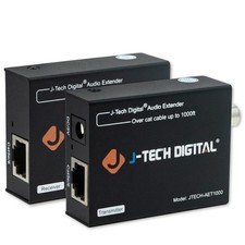 J-Tech Digital Digital Audio Extender Converter for Optical/Coaxial Audio Ove...