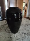 Haeger Pottery Vase Large Black 1992 Original Stickers