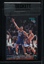 BAS 1995 Classic Rookies Greg Ostertag #26 Seal of Authenticity Auto 3c7