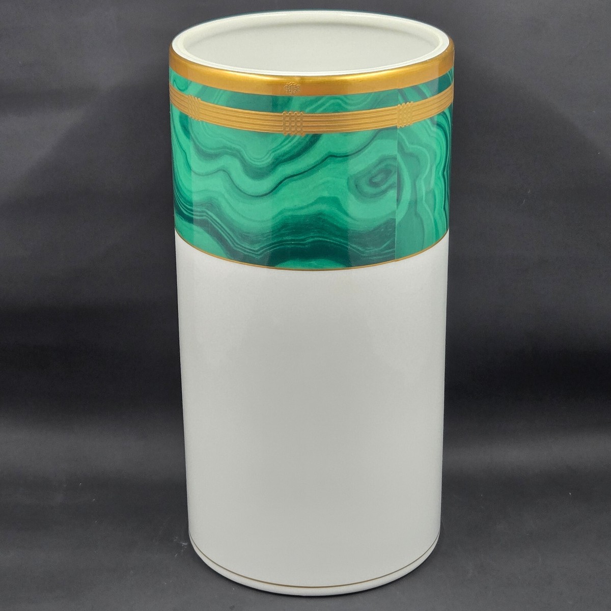 Christian Dior Gaudron Malachite Green 7 1/2 Inch Cylinder