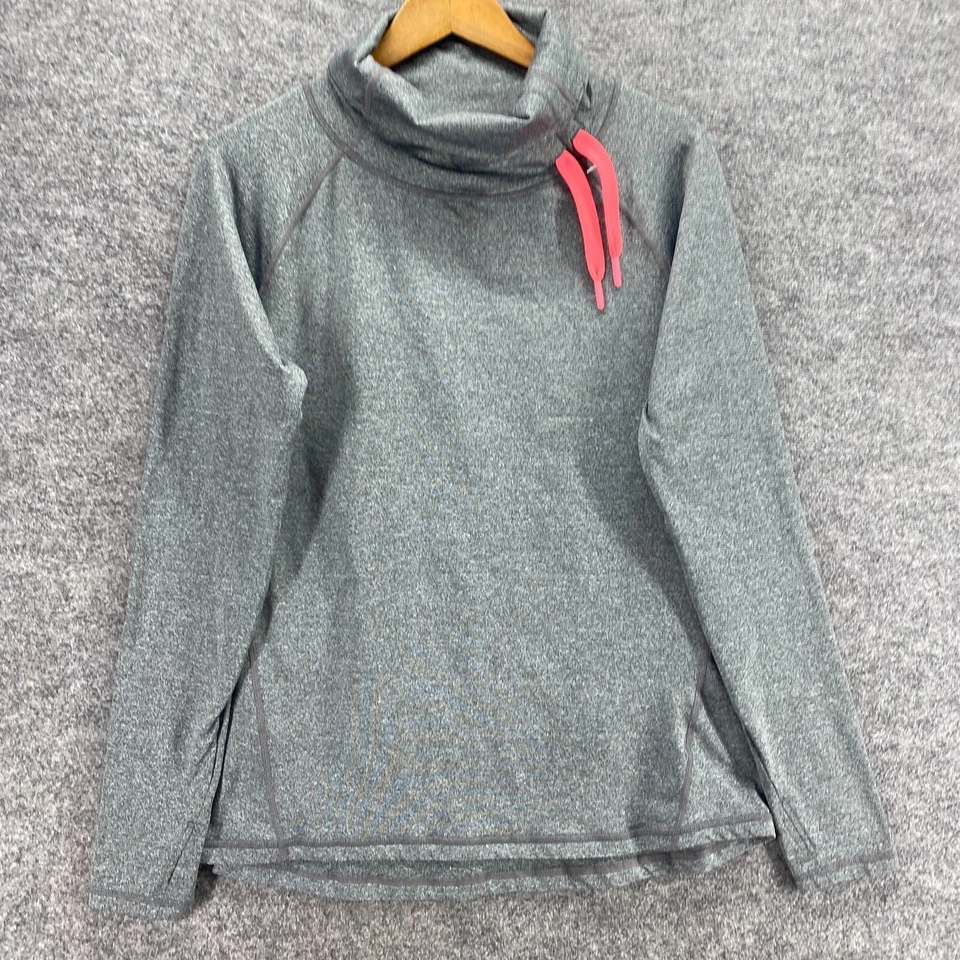 Suéter Pullover Capa 8 Mujer L Grande Gris Tejido Cuello Alto Manga Larga Informal Foto 4 de 4