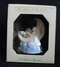 Vtg Dreamland Baby Night Light Child Teddy Bear Laying on Moon Clouds Zayre Box