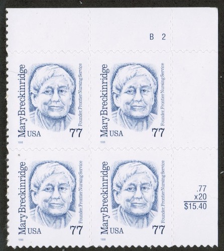 US USA Sc# 2942 MNH FVF PL# BLOCK Mary Breckinridge Frontier Nursing Service