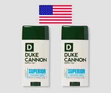 Duke Cannon Superior Deodorant Aluminum Free Water & Neroli Lot 2 Benefits Vets