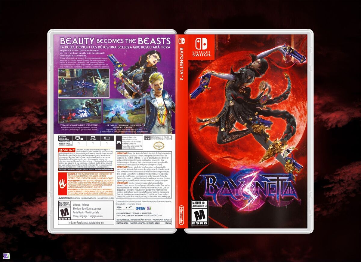 Bayonetta 3 - Replacement Case Custom Nintendo Switch Boxart with Physical  Game Case (No Game Incl.)