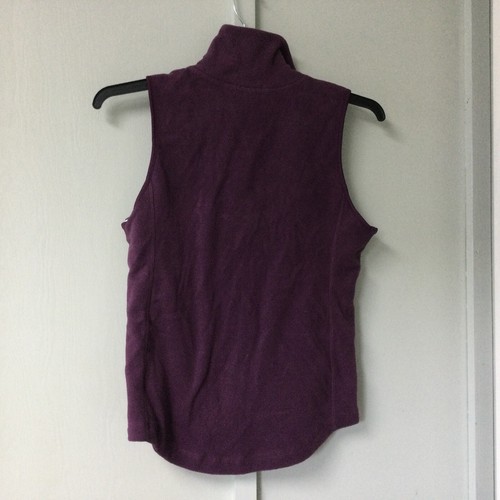 New Old Navy Zip Fleece Vest Women’s Size XS Plum Wine Sleeveless Zip - Picture 3 of 11