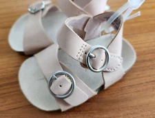 Old Navy Girls 0-3 MONTHS Pale Pink BLUSH HUE Earth Sandals Faux Leather #31822