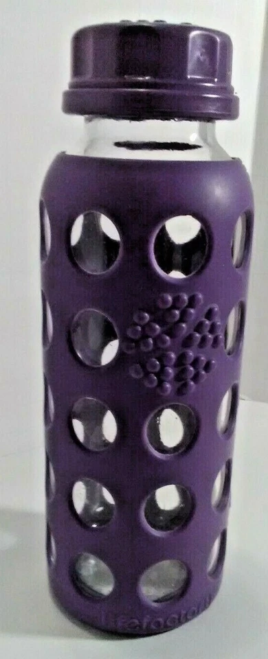 Botella de vidrio Lifefactory con tapa, púrpura niño tamaño 9 oz Foto 2 de 4