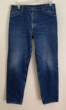 VINTAGE LEVI'S JEANS 36X32 BLUE MADE IN CANADA ORANGE TAB NO PATCH AT WAIST