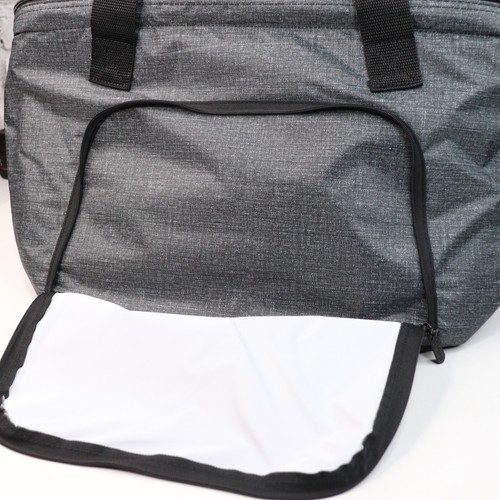 Thirty-One Family Picnic Thermal Tote Crosshatch Charcoal Cross Organizer - Picture 2 of 12