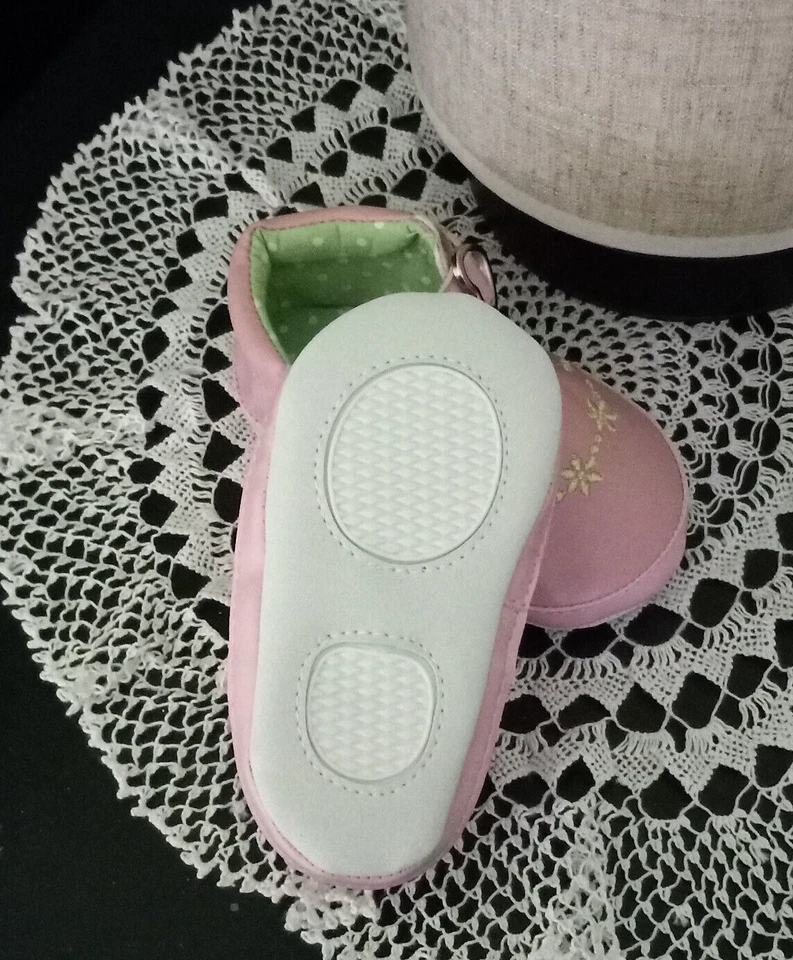 Nuevo Regalo Bebé Niña Rosa Flores Zapatos Accesorios 6-12M Foto 4 de 4