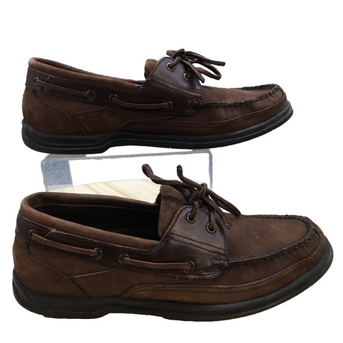 Dr. Scholls Boat Shoes Mens 10.5 M Bay Side Brown Leather  display picture 3