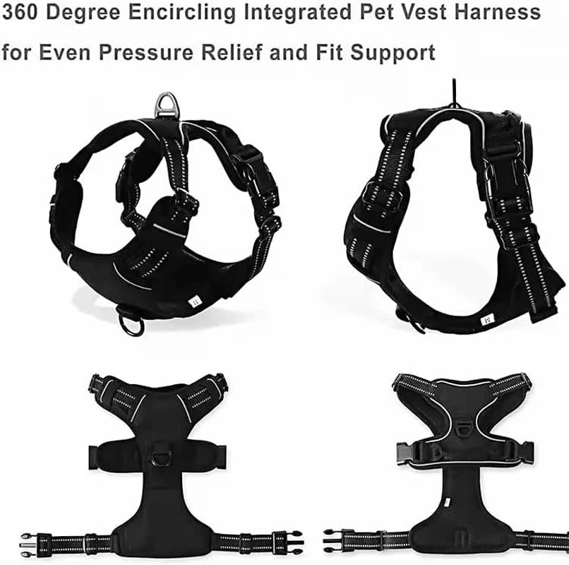 Dog Harness, No-Strap Pet Harness with 2 Leash Clips, Adjustable Soft Padded Dog Dog Harness, No-Strap Pet Harness with 2 Leash Clips, Adjustable Soft Padded Dog