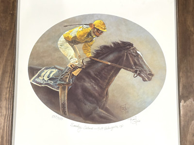 Fred Stone Print    Sunday Silence  Pat Valenzuela Up   Limited Edition w/ COA
