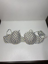 J. Crew Blue Polka Dot Bikini Top in Size 34D -NWT - Top Only