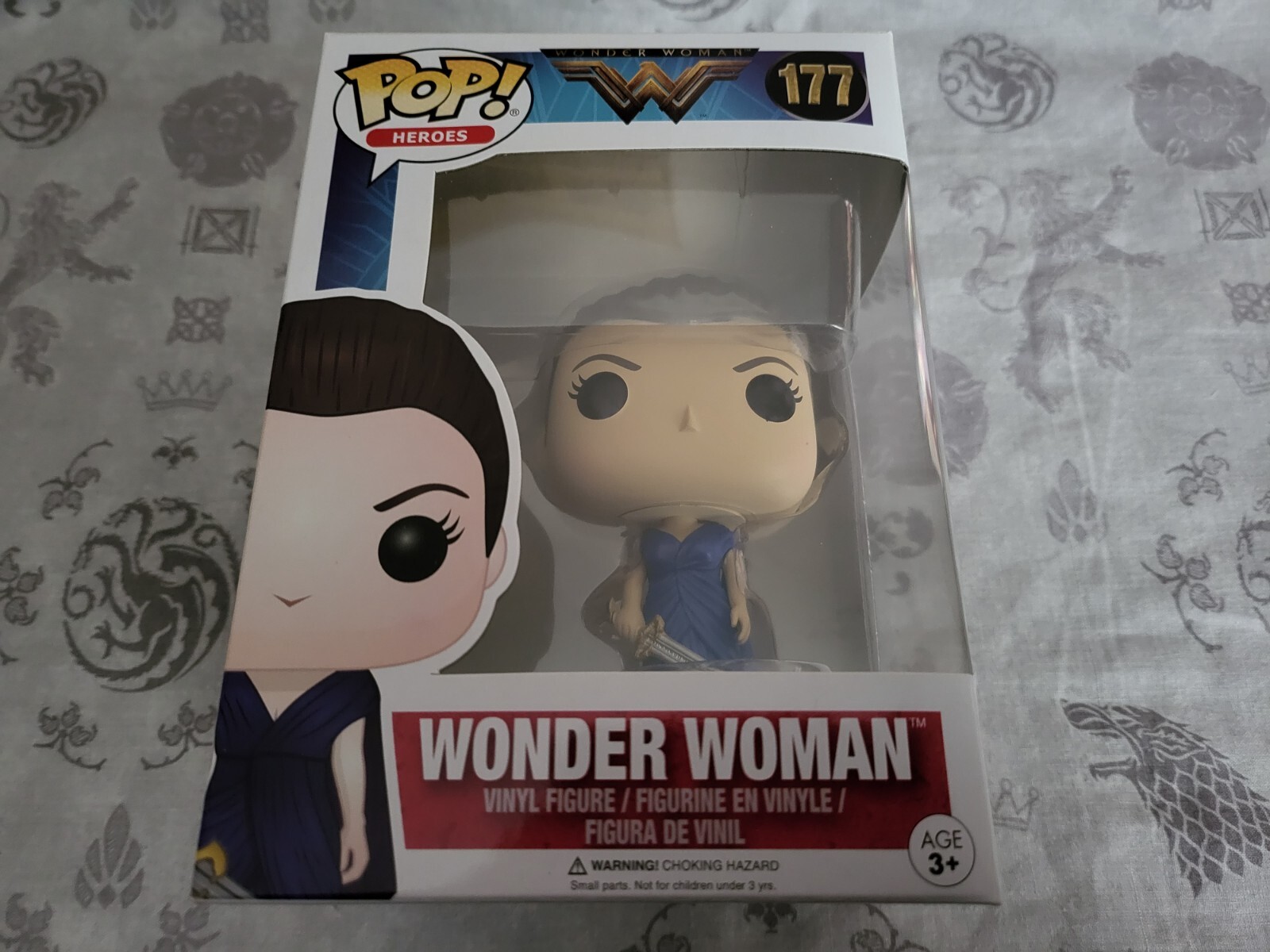 Funko Pop Vinilo Wonder Woman #177 Vestido Azul Películas De Dc Figura