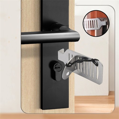 Anti Theft Door Lock Travel Tool Door Locker Stopper Safety Latch Home Room UK - Picture 20 of 22