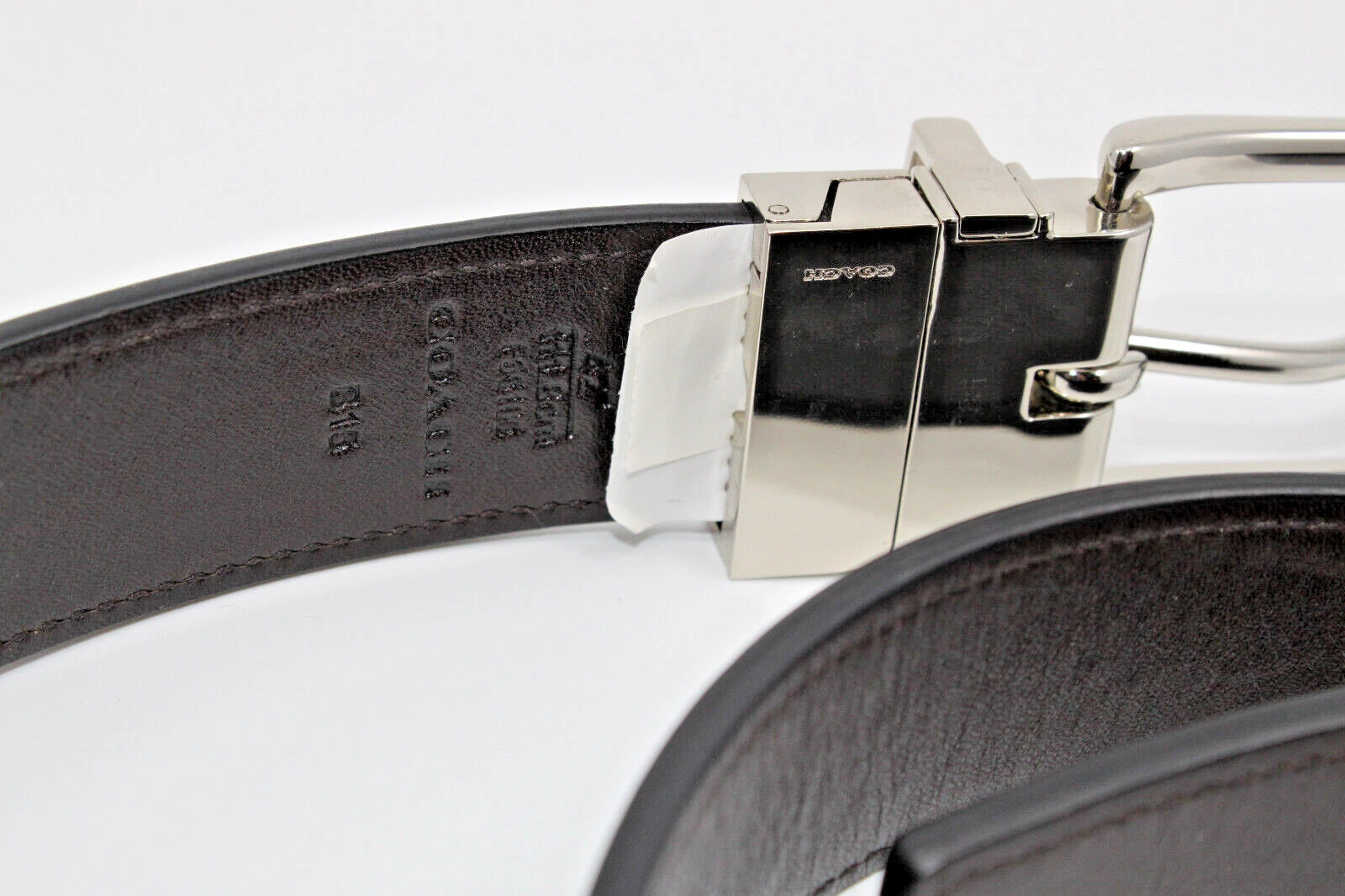 Cintura in pelle reversibile A9 NUOVA COACH nera marrone taglia O S $ 195 F66105