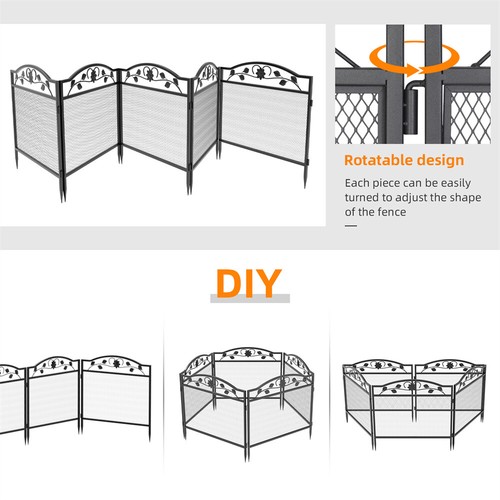 5pcs Heavy Duty Garden Fence Outdoor Flower Edging Border Protecter Dog Barrier - Picture 10 of 12