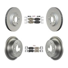 For Kia Forte Koup Forte5 Front Rear Ceramic Pad And Coated Disc Brake Rotor Kit