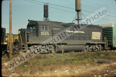 Original Slide Penn Central PC 3125 EMD GP40 Proviso ILL 11-1968 (DS) (G1)
