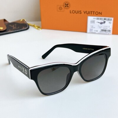 LOUIS VUITTON Sunglasses Unisex black colours with box | eBay