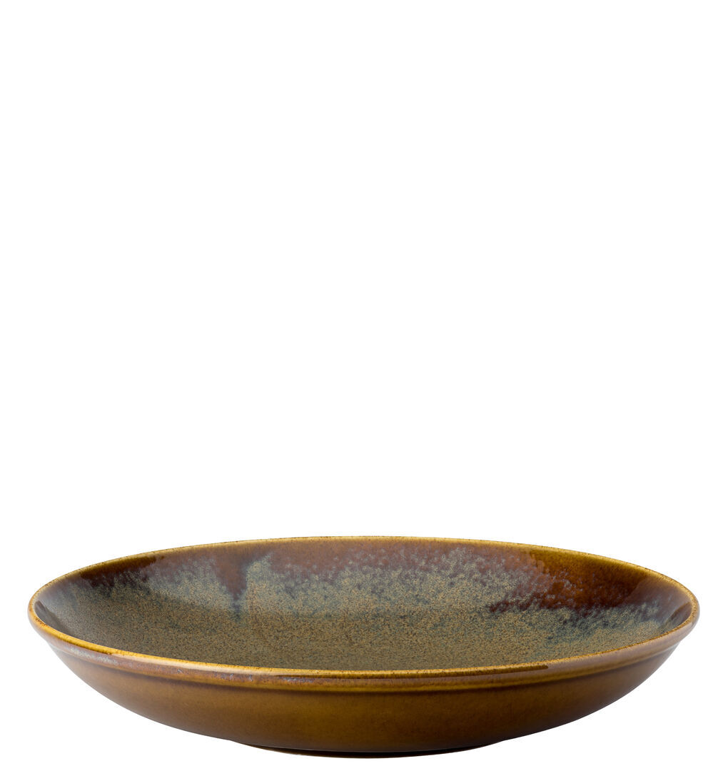 Murra Toffee Porcelain Coupe Plate Round Dinner Dessert Set 11"" (28Cm) Pack Of 6