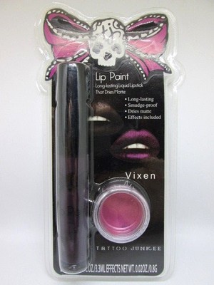 Tattoo Junkee Lip Paint + Effects - VIXEN ** Liquid Lipstick Dries Matte **