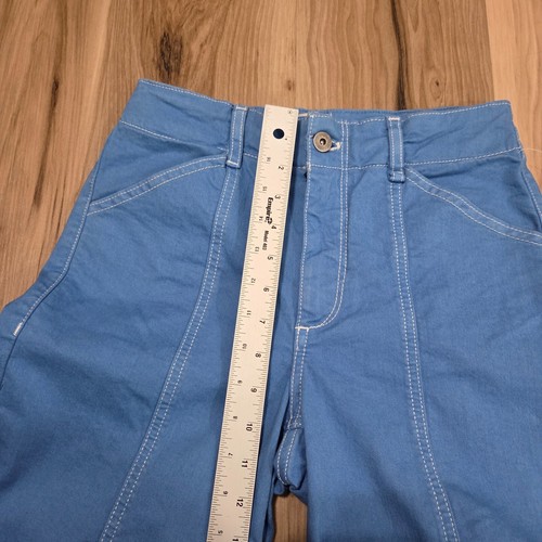 Pantalones de mezclilla Anthropologie Maeve The Delaney crop costuras limpias tiro alto pierna ancha 26 - Imagen 11 de 12