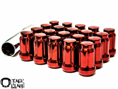 Z Racing Red Close Ended Lug Nuts 12x1.25mm Steel Spline
