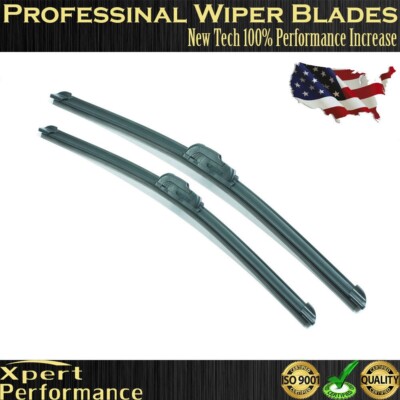 21'' & 18'' Windshield Wiper Blades Premium OEM Quality J-Hook Blades Bracketless
