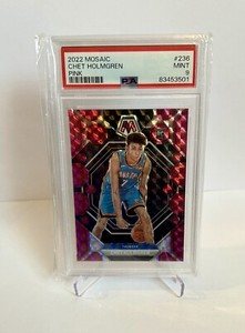 2022 Panini Mosaic Chet Holmgren Pink 6/149 Rookie PSA 9 THUNDER