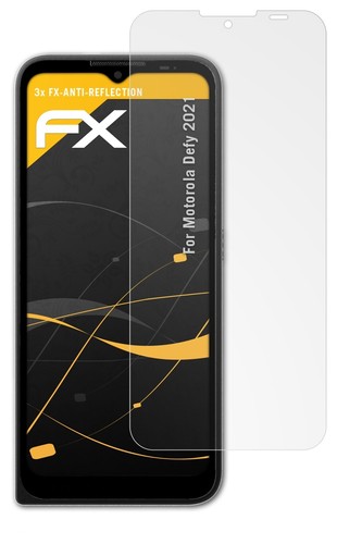 atFoliX 3x Screen Protection Film for Motorola Defy 2021 matt&shockproof - Picture 3 of 9
