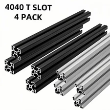 T Slot 4040 Aluminum Extrusion European Standard Anodized 300mm - 1220mm , 4pcs