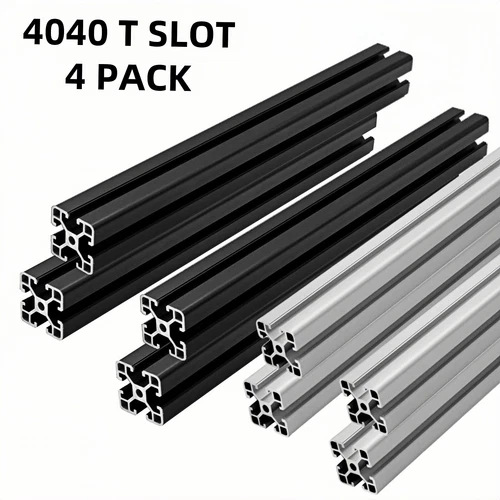 T Slot 4040 Aluminum Extrusion European Standard Anodized 300mm - 1220mm , 4pcs