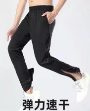 Men's Sweatpants Zipper Pockets Athletic track Pants Traning Joggers Trousers US