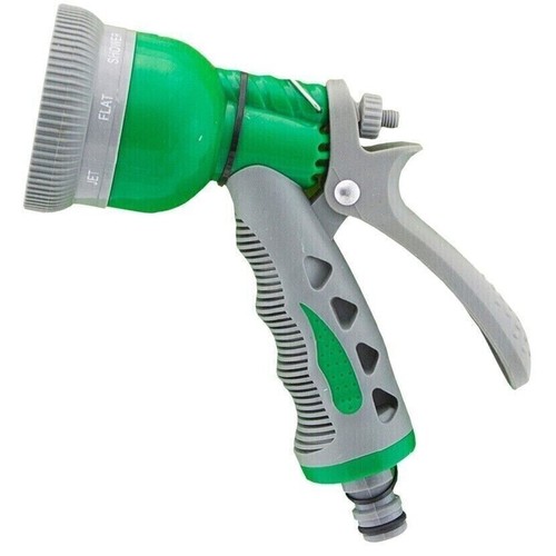 8 Function Spray Nozzle - Water Hose Gun Multi Pattern Garden Adjustable Mist - Picture 6 of 8