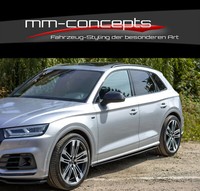 CUP Seitenschweller AnsäTze Schwarz FüR Audi SQ5 Q5 S Line Side Skirts Schweller