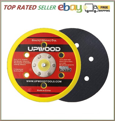 6'' Hook and Loop Backing Pad 2 pcs for Air Sander Polisher 5/16''-24 Thread