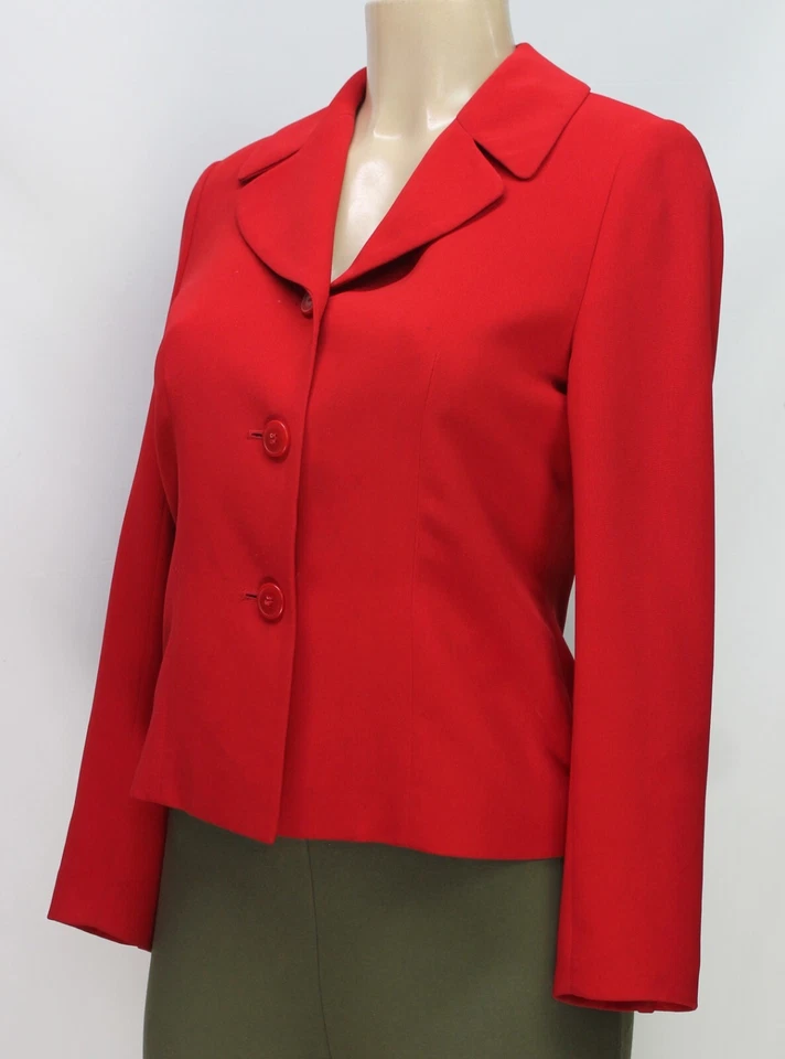Chaqueta Blazer Mujer Petite Sophisticate Manga Larga Roja Pequeña Talla 2 Foto 4 de 4