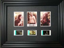 WALKING DEAD Framed Trio Movie Film Cell Memorabilia - Complements tv movie dvd