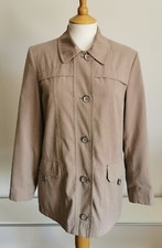 Womens Ewm Pure Classics Edinburgh Woollen Mill Beige Microfiber Jacket Uk 10