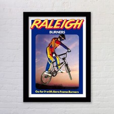 Framed Vintage  Raleigh Burner BMX Magazine Advert Poster Wall Art AeroFrame